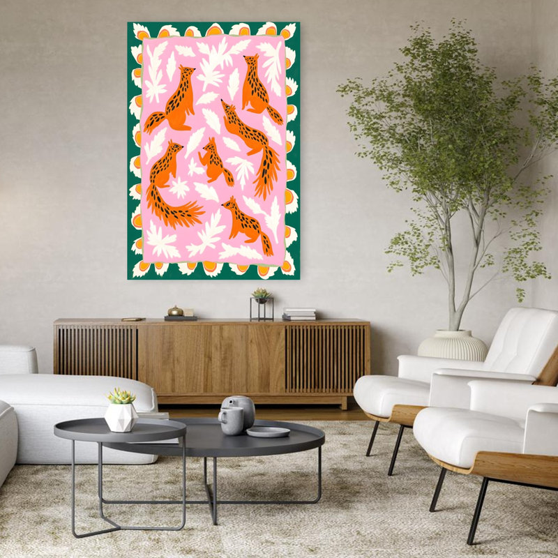 Art contemporain, art fantaisiste, écureuil fantaisiste, H 48 po x l 32 po