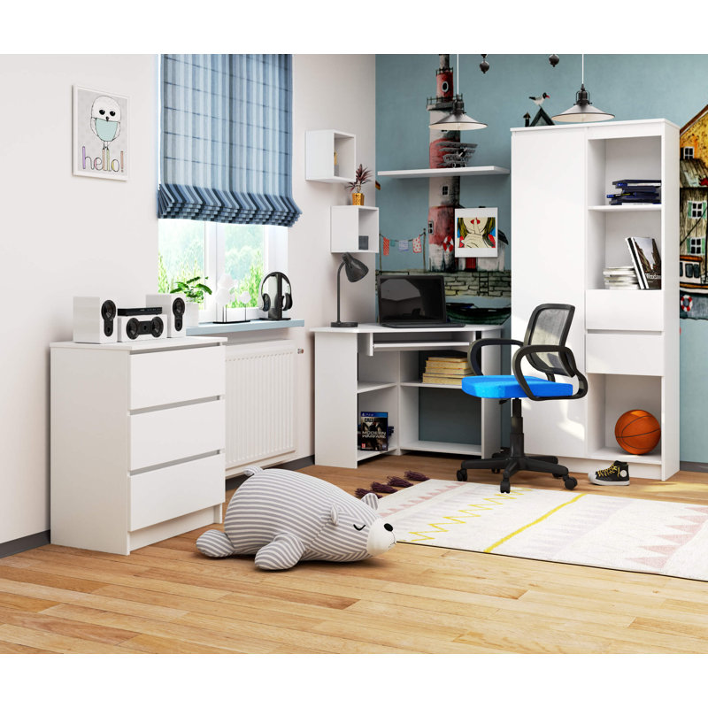 Gilmour Corner Computer Desk, White