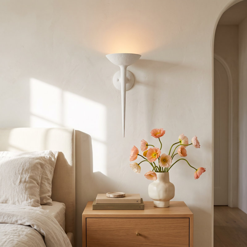 Luciana Aluminium and Stainless Steel Wallchiere, Gesso White