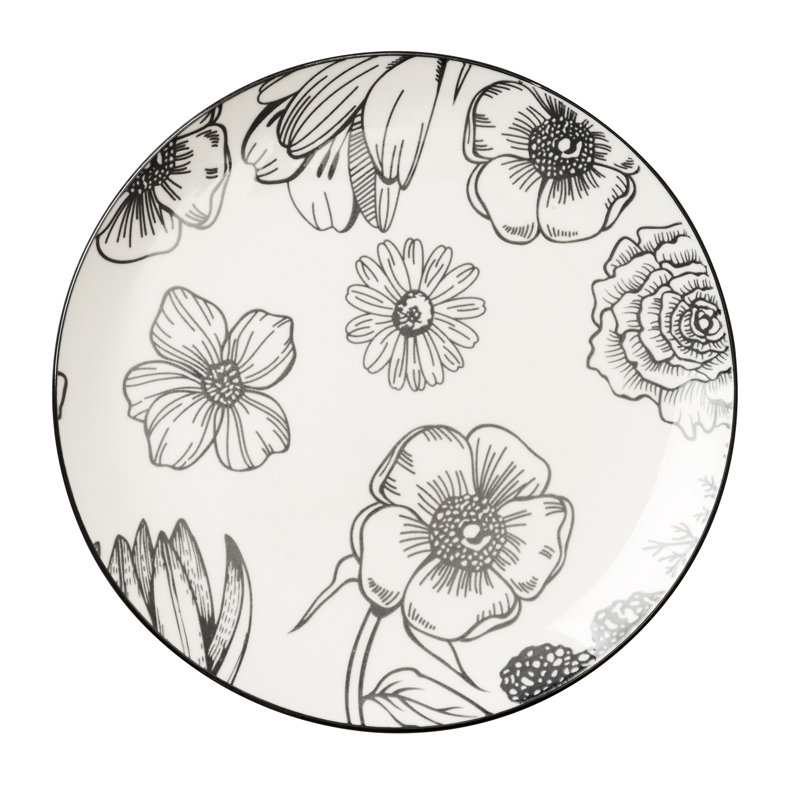 Addysin Porcelain China Dinnerware Set 12 Piece - Service for 4