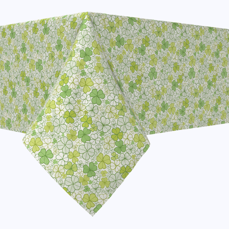 Rectangular Tablecloth, 100% Cotton, 52X104", Pastel Clover, 60" x 84"