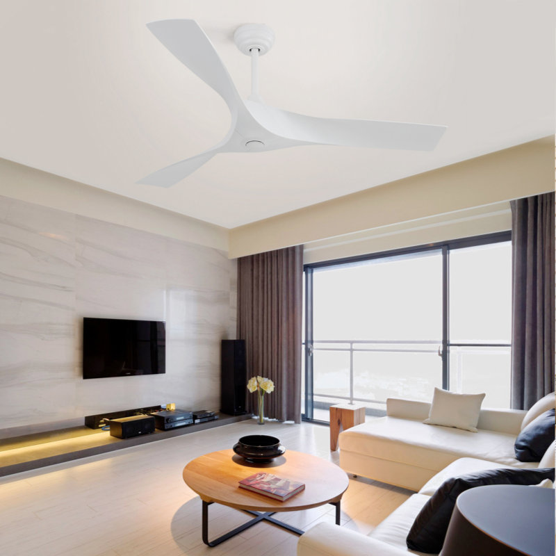 Elnathan 52'' Ceiling Fan, White, White