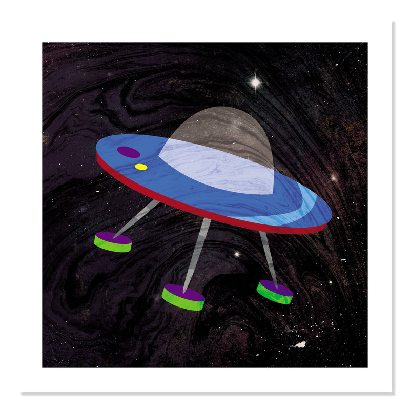 Impression sur papier roulée «Spaceship Adventure Four», H 31 po x l 31 po x P 1 po