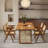 Tasteful table set in solid wood-108739105