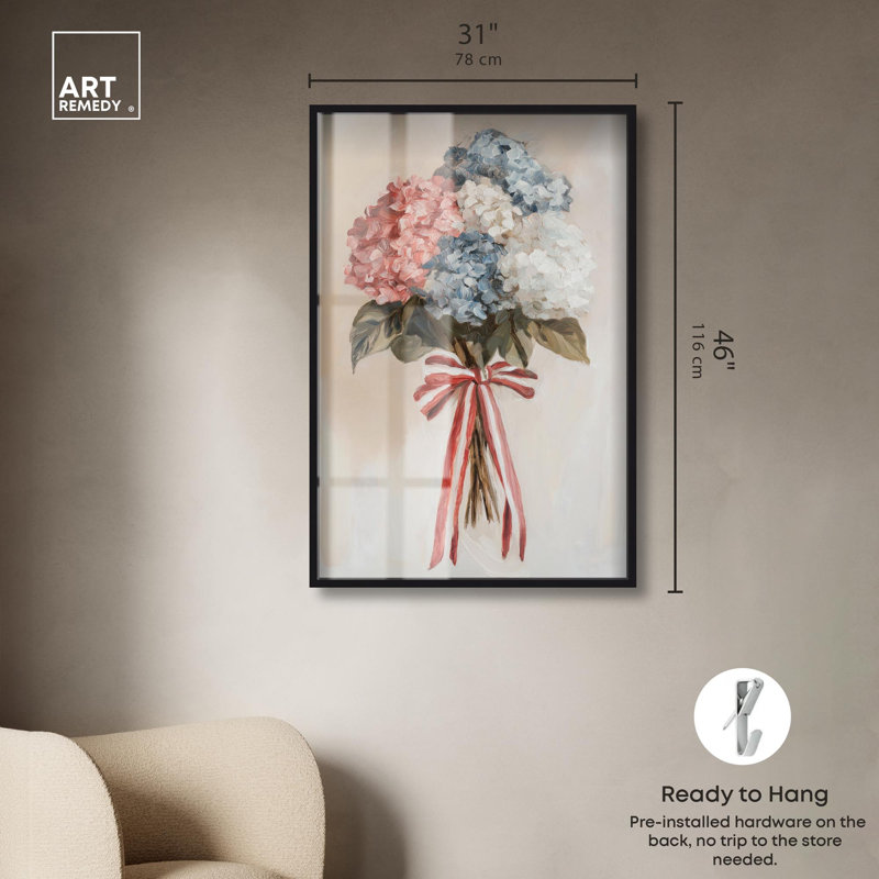 «Ribboned Radiance Shadowbox Print» par Art Remedy, H 46 po x l 31 po, Noir