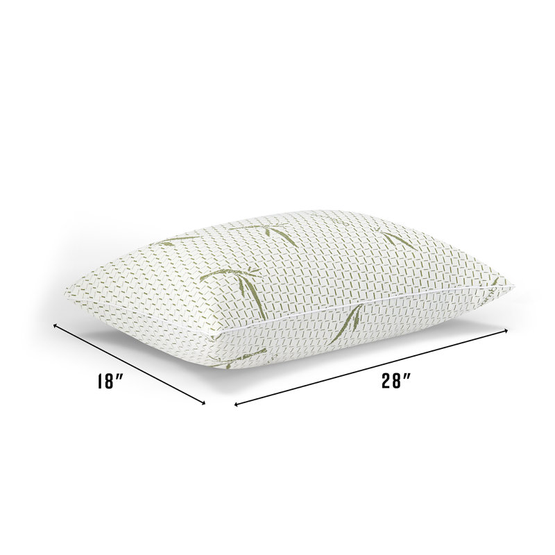 BodiPEDIC Memory Foam Cluster Bed Pillow with Rayon from Bamboo Infused Cover