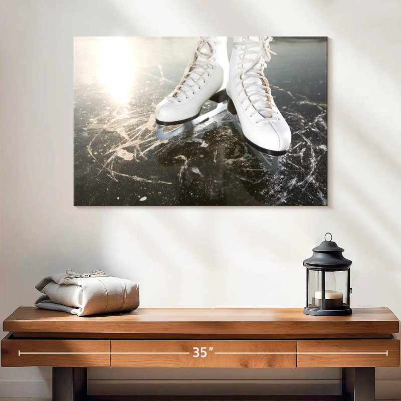 Sireci White Ice Skating Shoes