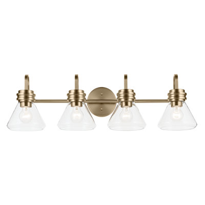 34" 4-Light Vanity Light with Clear Glass