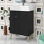 Petit meuble-lavabo avec lavabo simple en céramique-414888834