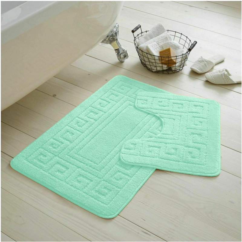 Polypropylene Bath Mat, Aqua