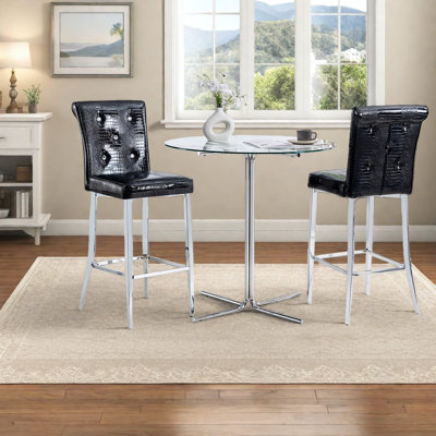 Modern Dining Table Sets(must Include Both Table And Chair), Glass Metal Bar Set For Small Kitchen