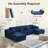 143.31'' 6-Seater U Shape Flannel Compression Sofa – 1000 Lbs Capacity, Free Toss Pillows & No Assembly for Large Family Living Rooms-861726671