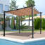 Pergola avec abat-jour rétractable Outsunny, aluminium-89289966-98228985