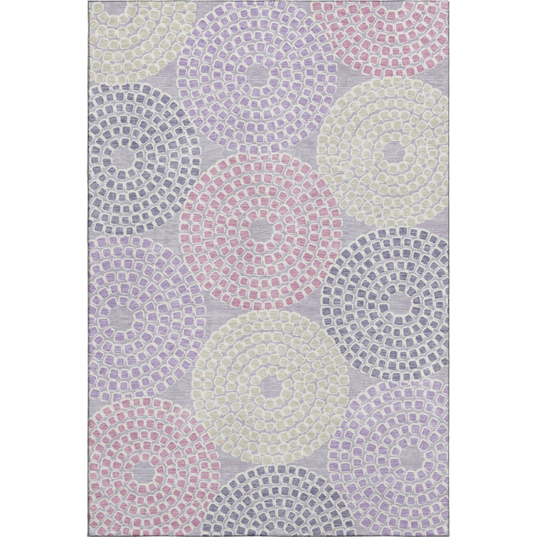 Premium Machine Washable Prisco Lavender Rug