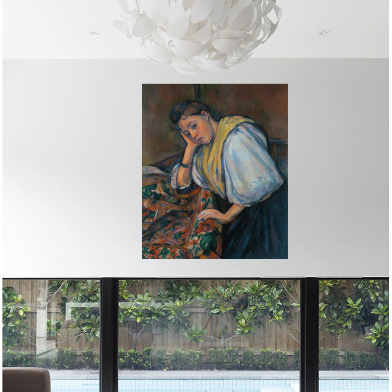 Woman At The Table by Paul Cezanne - Wrapped Canvas Print, 41cm H x 31cm W