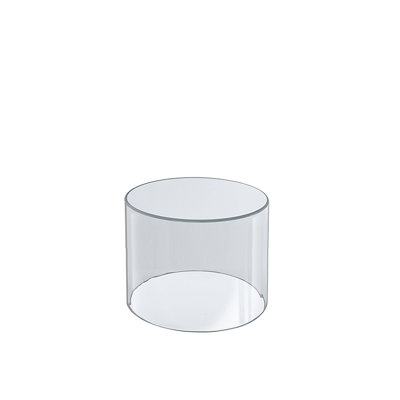 Présentoir en acrylique transparent, contenant rond en plastique et colonne montante