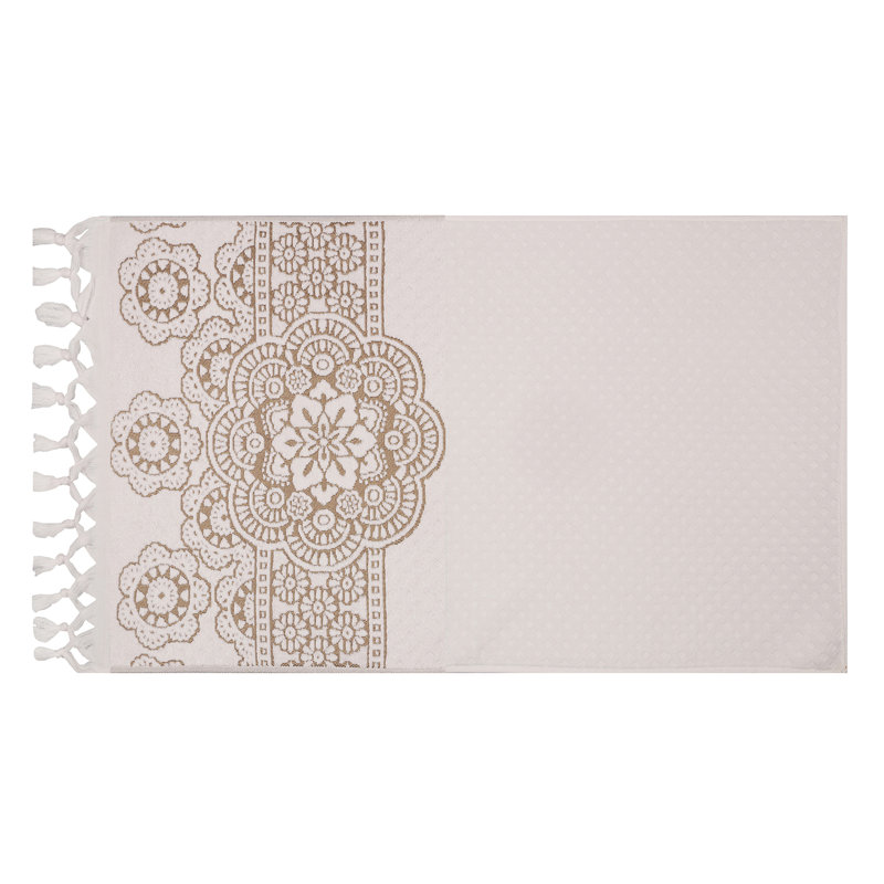 Ensemble de serviettes luxueuses 100% coton, écru et brun, 19,7 po x 35,4 po | 550 g / m² pour ultra-absorbance | Doux, durable, parfait pour la salle de bain ou la salle de sport, design élégant et élégant