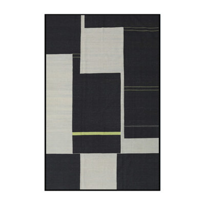 Tapis abstrait noir / gris