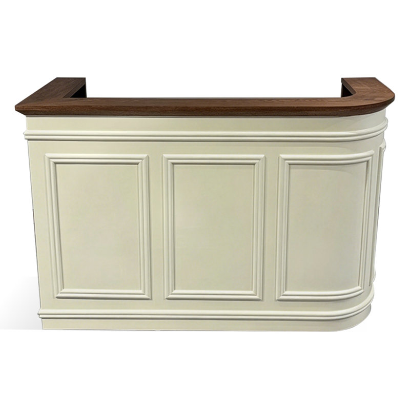 Bureau de réception rectangulaire en bois manufacturé Retro, L, 47.24