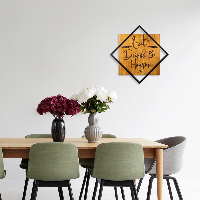 Solid Wood Wall Decor, Typography 8