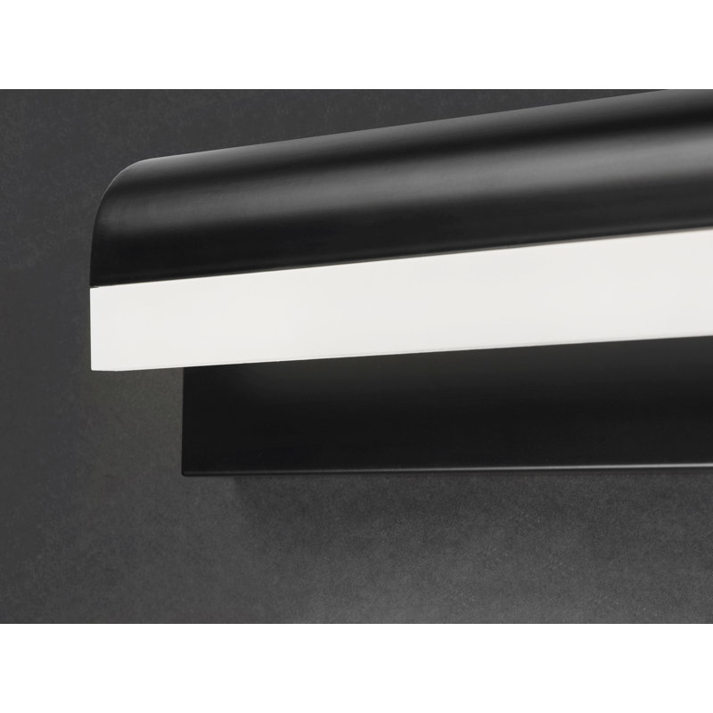 Barre d'éclairage de salle de bain 1 lumière DEL Pelham Pelham, Noir