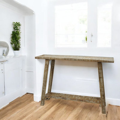 Console en bois de manguier naturel rustique fabriquée à la main