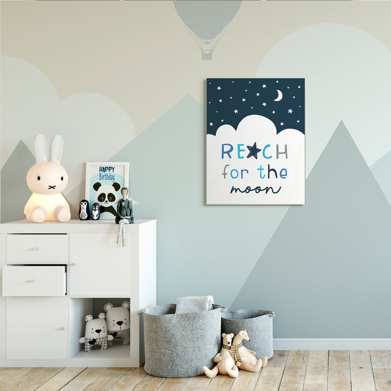 Reach For Moon Moon, Toile tendue, H 40 po x l 30 po x 1,5 po