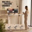 Bureau debout électrique à hauteur ajustable 55 pouces, blanc-788937263-788937249