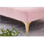 Tissu convertible futon avec pieds en métal doré (rose)