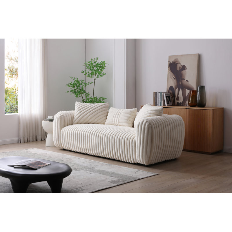 Cancun 94in Sofa, White