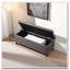Banc de rangement en lin capitonné-1450110492