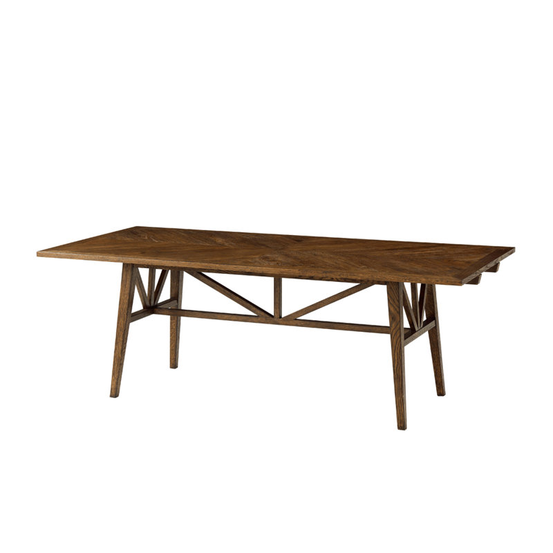 Dusk Oak Extendable Dining Table with Tapered Legs