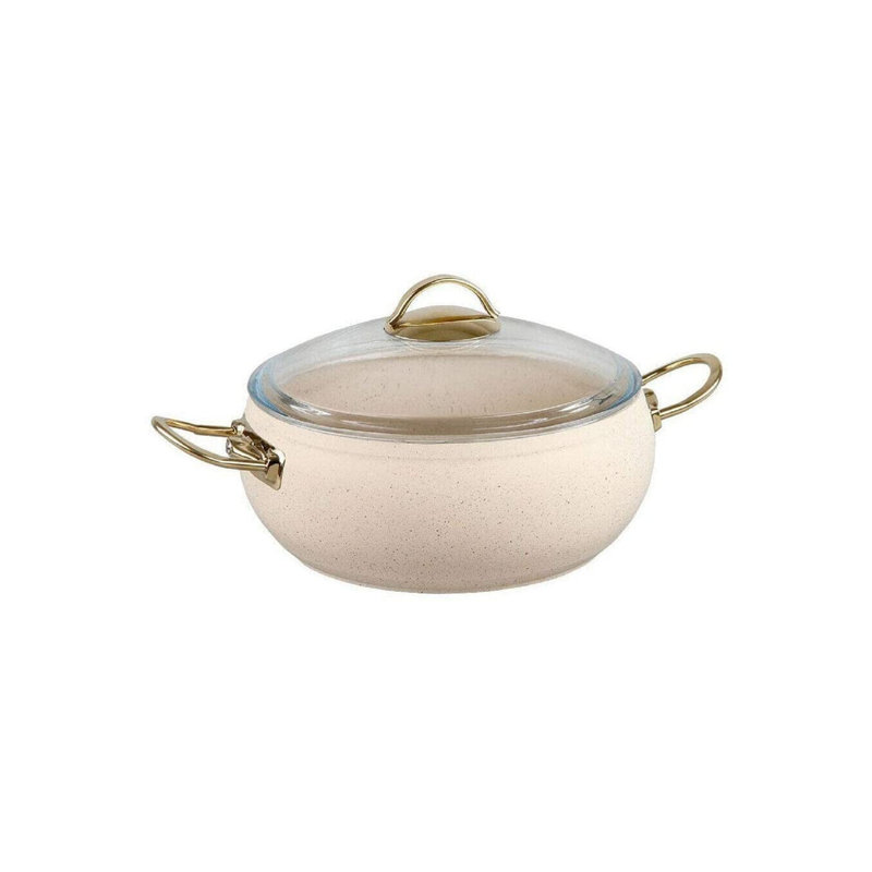 Mimi 9 - Piece Non-Stick Stoneware Cookware Set, Ivory
