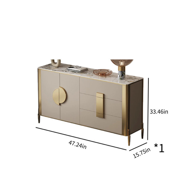 Simple Wind Rock Plate Solid Wood Accent Cabinet Accent Cabinet