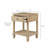 Bedside Table Antique Cream