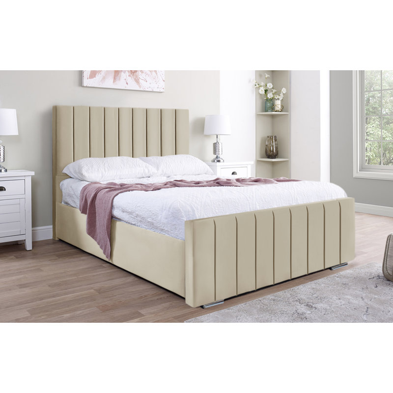 Arlon Upholstered Bed, Double (4'6), Asphalt