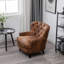 Calum Faux Leather Buttoned Accent Wingback Chair-733682704
