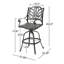 Tabouret pivotant en fonte d'aluminium