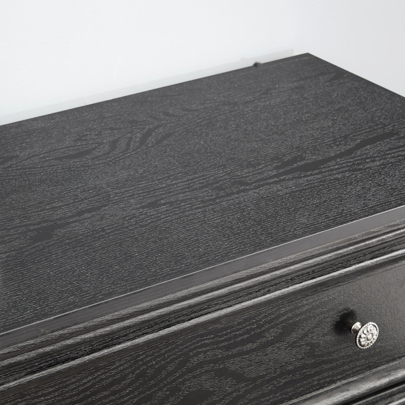 Commode 5 tiroirs Modern, commode à tiroirs, rangement pour vêtements et armoire de rangement pour le salon, rangement pour la commode, noir