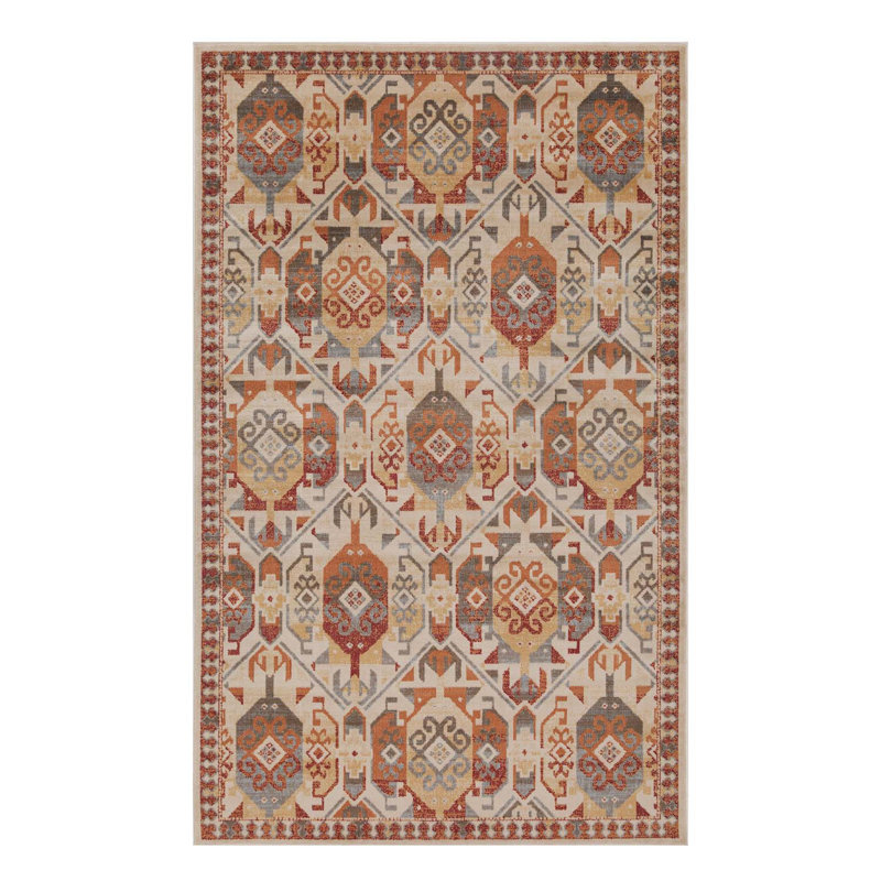 Tapis 100% polypropylène aztèque Zuleyka, Rectangle de 5 pi x 8 pi