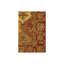 Tapis en laine à motif de losanges traditionnel rouge foncé, doré et vert sauge touffeté à la main Frias Authentic-799057732