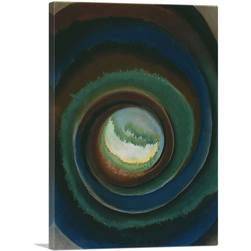 «Pond in the Woods 1922» par Georgia O-Keeffe, reproduction d'art sur toile tendue, H 40 po x l 26 po x P 0,75 po