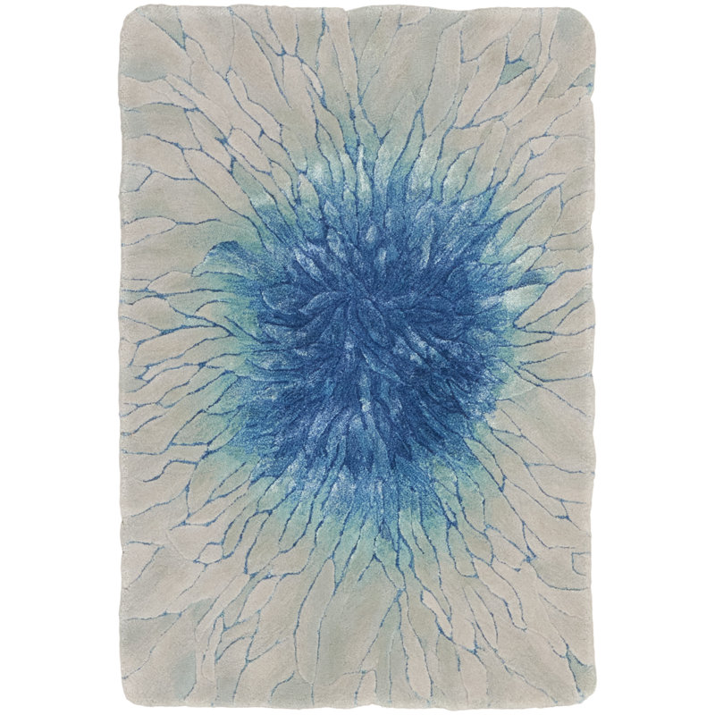 Nourison Prismatic Blue Modern Indoor Rug, Rectangle 2' x 3'
