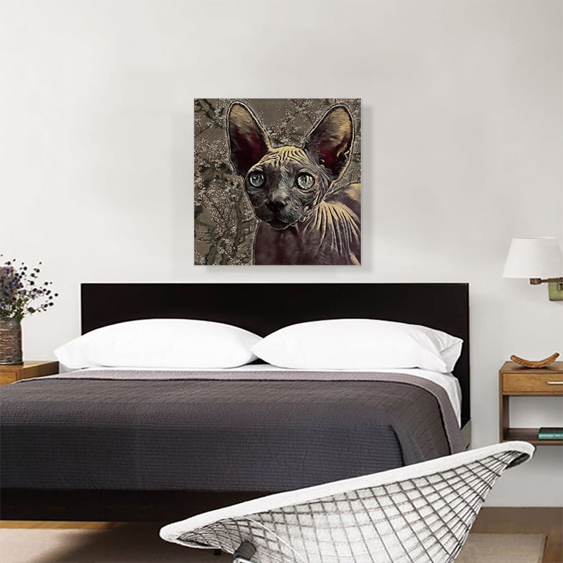 Reproduction d'art graphique sur toile Sphynx Cat Breed, H 26 po x l 26 po x P 1,5 po
