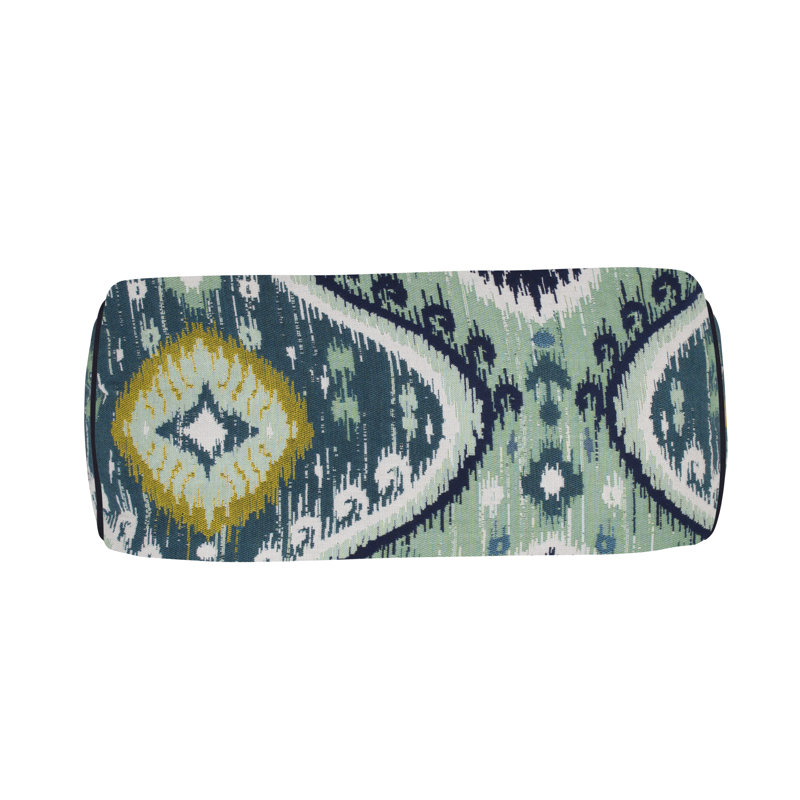 Manado Indoor/Outdoor Bolster Pillow, Peacock