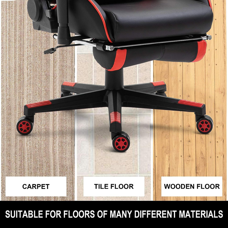 GDFYMI Office Chair Bell Glides – Replace Rolling Wheels With Fixed Feet For Carpet & Hard Floors – No Tools Needed, Includes Felt Pads