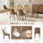 High Back Dining Chair with Ergonomic Curved Back, Padded Seat & Solid Wood Legs-184991999