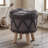 Rectangle Upholstered Wool Ottoman For Comfortable Footrest And Versatile Home Use, Perfect For Relaxation And Space Efficiency.