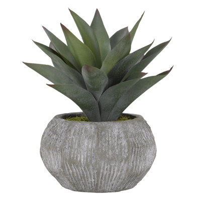 Faux Aloe Plant in Ceramic Planter