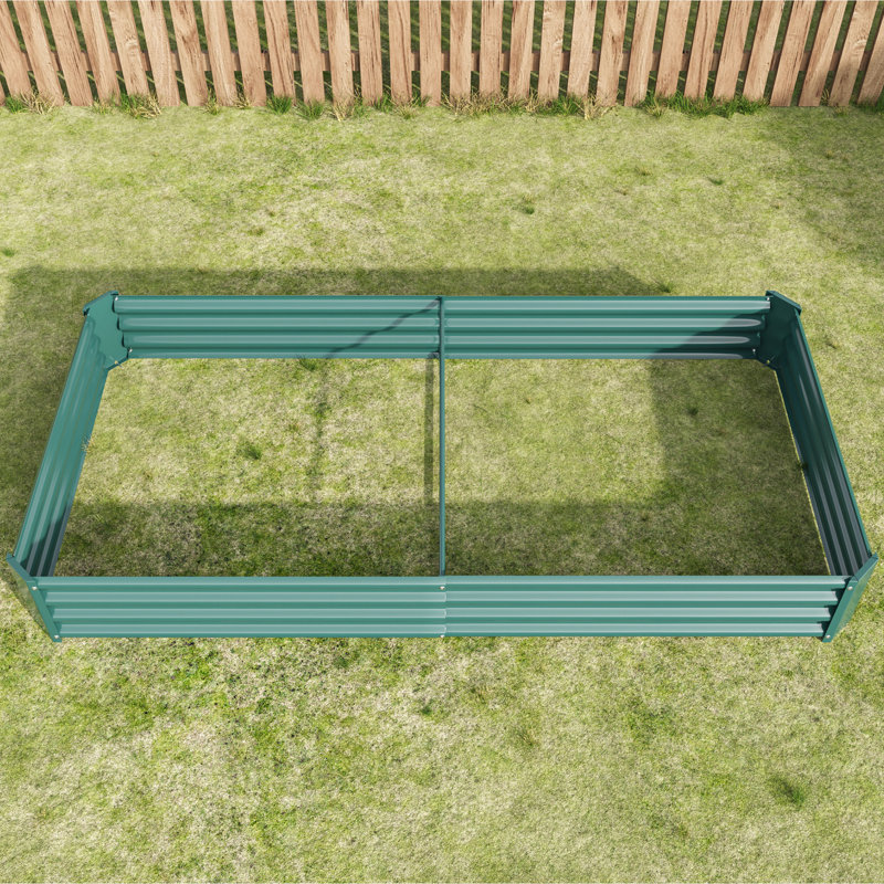 Metal Raised Garden Bed 7.6X3.7X0.98Ft - For Flower, Veggie, Herb Planting Quick Assembly, Rust, Strong Vegetable, Planter Fast To Build, Rust-, Long-Lasting